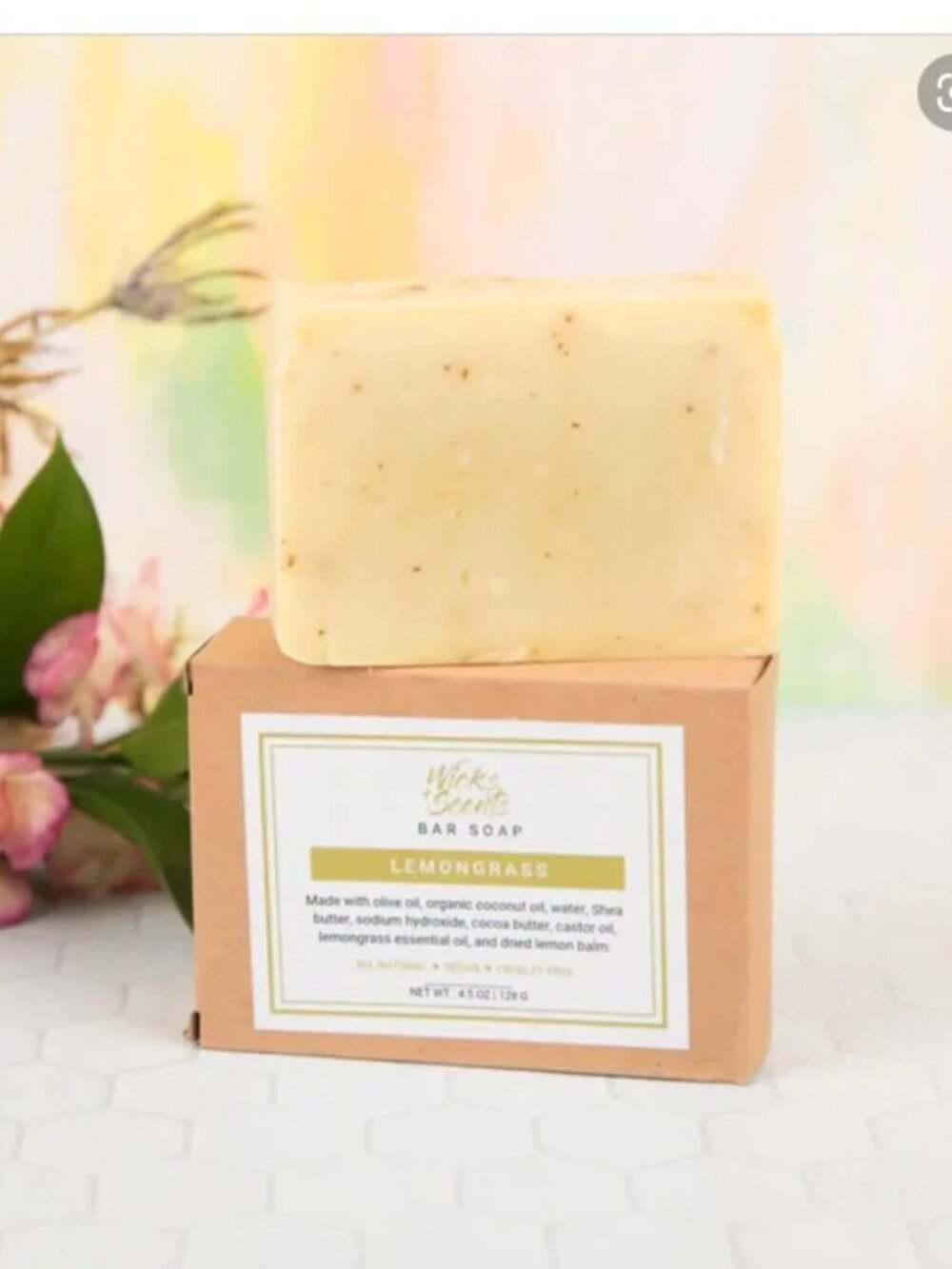 Wicks + Scents Lemongrass Bar Soap